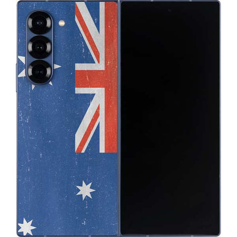 Australia Flag Distressed Galaxy Z Fold6 Skin